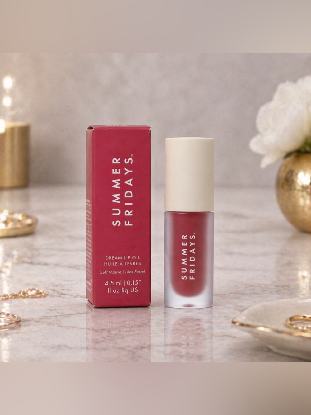 Summer Fridays Dream Lip Oil - Soft Mauve New in Box